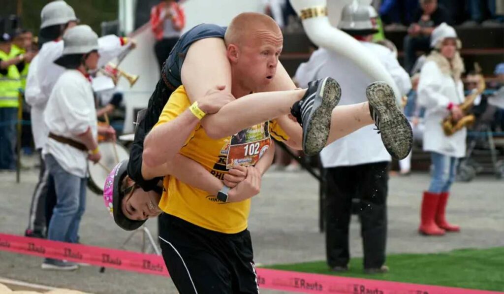 Wife carrying, the most unusual sport in the world