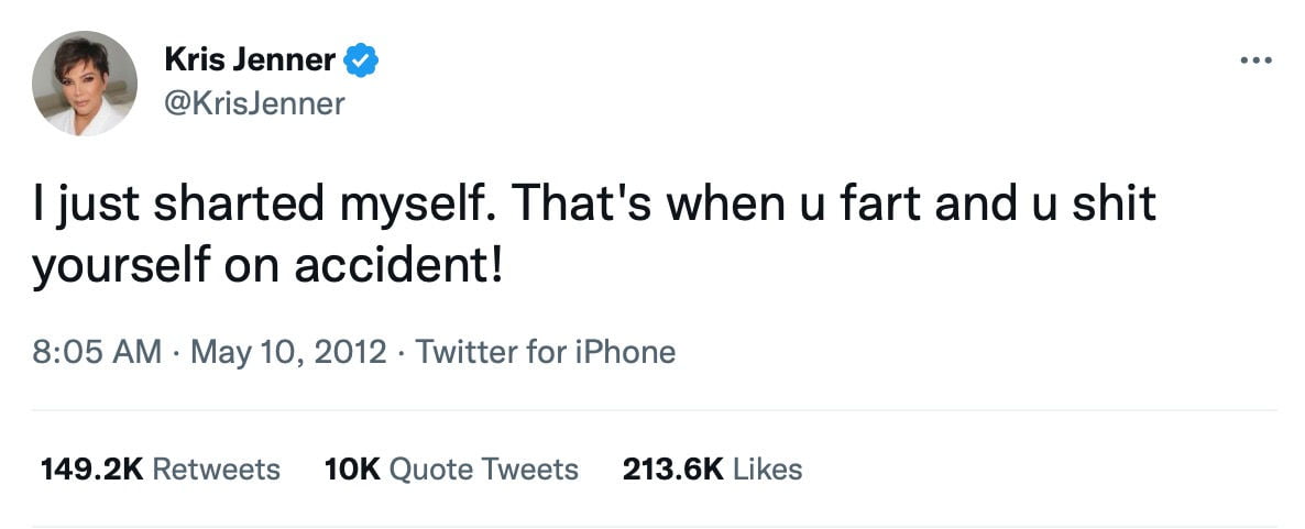 Kris Jenner tweet 