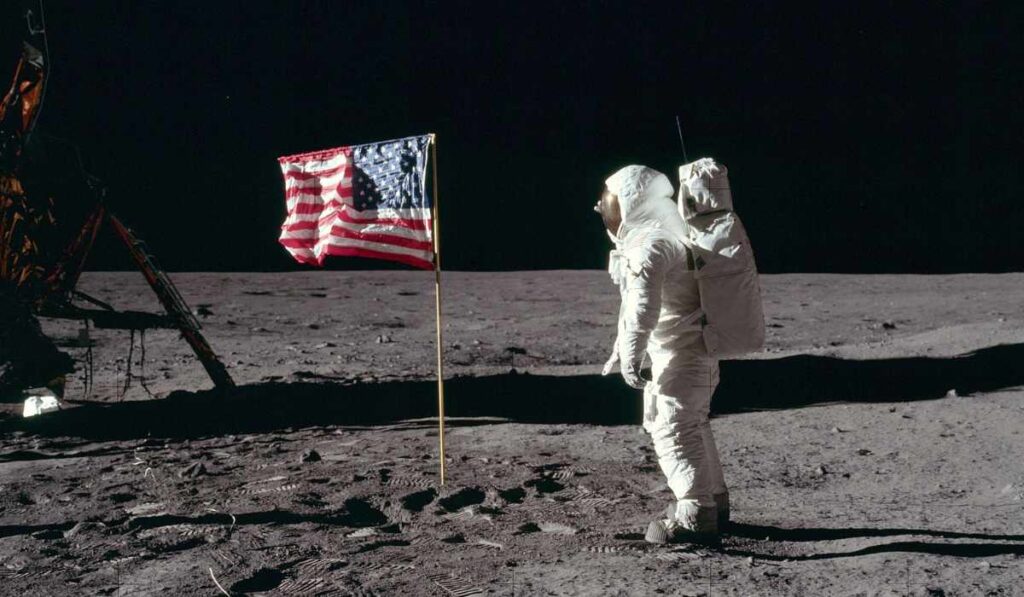 The U.S. Flag on the moon