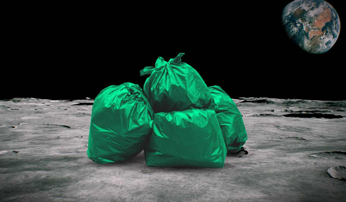 trash on the moon