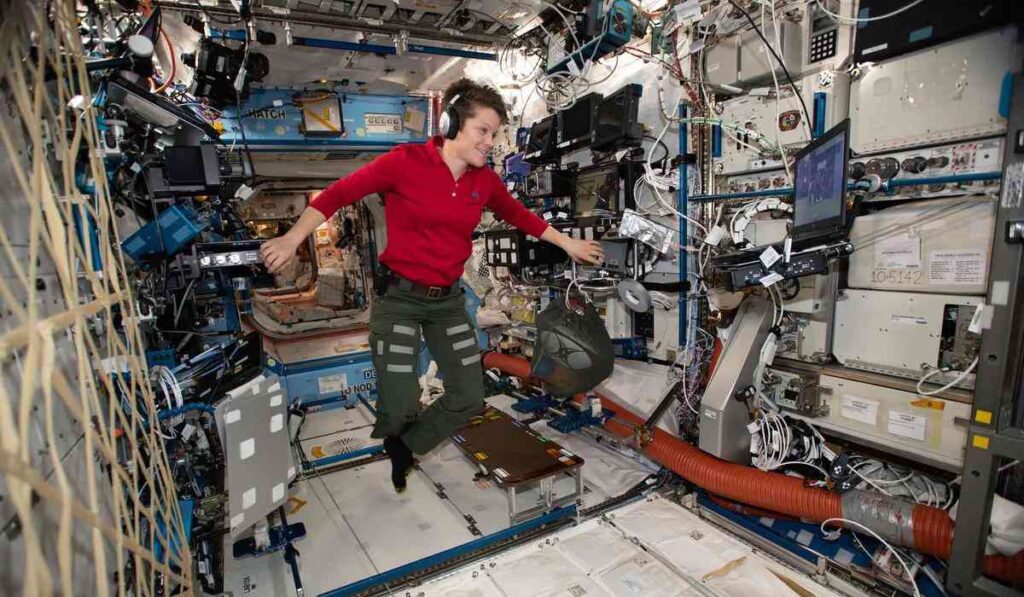 Anne McClain at the ISS