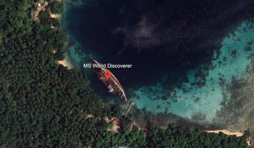 MS World Discoverer shipwreck